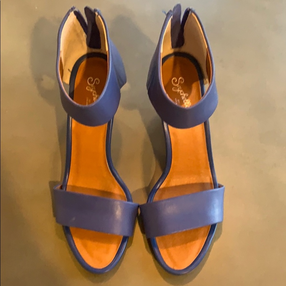 Seychelles Royal Blue Platform Wedges